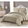 Luxury jacquard quilt bedding comforter set